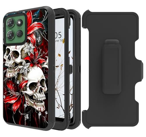 Dikoer Gürtelclip-Holster-Schutzhülle für Motorola Moto G Stylus 5G 2025, mit 360 Grad drehbarem Ständer, Rundumschutz, stoßfest, Ständer, robuste Schutzhülle für Damen und Herren, rote Dikoer Gürtelclip-Holster-Schutzhülle für Motorola Moto G Stylus 5G 2025, mit 360 Grad drehbarem Ständer, Rundumschutz, stoßfest, Ständer, robuste Schutzhülle für Damen und Herren, rote von Dikoer