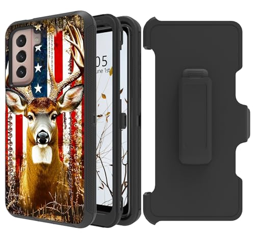 Dikoer Gürtelclip-Holster-Schutzhülle für Samsung Galaxy S24 Plus/Galaxy S25 Plus 17 cm (6,7 Zoll), mit 360 Grad drehbarem Ständer, Rundumschutz, stoßfest, Ständer, robuste Abdeckung für Damen und von Dikoer