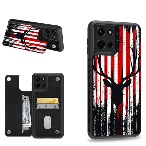 Dikoer Schutzhülle für Motorola Moto G Power 2025/Moto G Play 2025, Kreditkartenfächer, stoßfest, weiches Silikon, mit Ständer, Kartenfächern, Flagge, Hirsch Dikoer Schutzhülle für Motorola Moto G Power 2025/Moto G Play 2025, Kreditkartenfächer, stoßfest, weiches Silikon, mit Ständer, Kartenfächern, Flagge, Hirsch von Dikoer