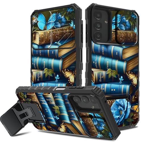Dikoer Schutzhülle für Samsung Galaxy S24 FE 5G, 17 cm (6,7 Zoll), mit Kameralinsenabdeckung, Galaxy S24 FE 5G, Hülle für Damen und Herren, integrierter Ständer, zweilagig, stoßfest und gleitend von Dikoer