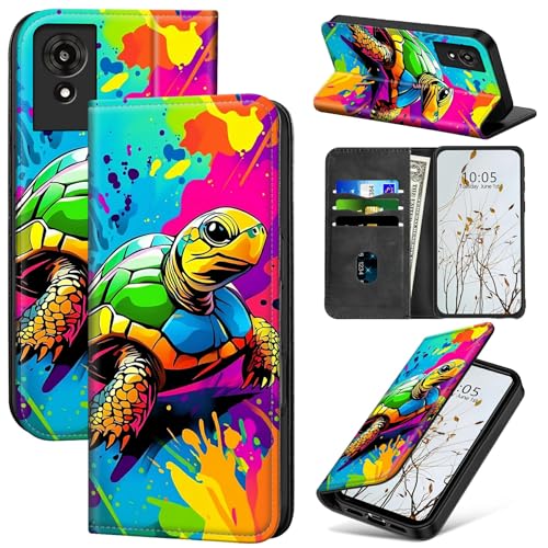 Dikoer Schutzhülle für TCL K24 16,8 cm (6,6 Zoll) Damen und Herren, Flip-Cover mit Ständer, Kartenfächern, Magnetverschluss, stoßdämpfender Schutz, Handyhülle für TCL 50 LE/TCL K24/TCL K23 von Dikoer