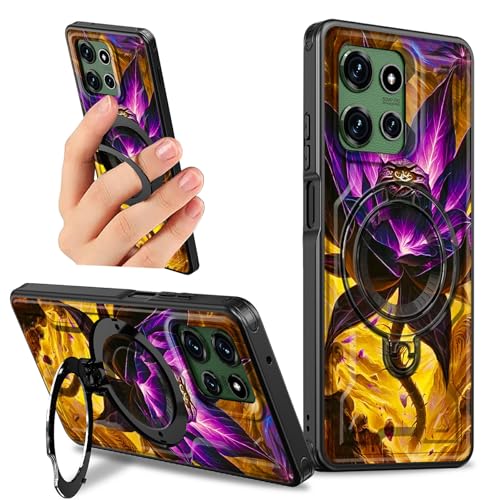 Dikoer Schutzhülle mit Ständer für Motorola G 5G 2025/Moto G Play 5G 2025, 17 cm (6,7 Zoll), mit 360 Grad drehbarem Ringhalter, Ständer, für Damen und Herren, robuste, harte Stoßstange, stoßfest von Dikoer