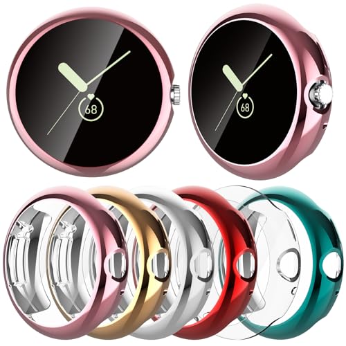 Dilhvy 6 Stück Hülle mit Displayschutz Kompatibel mit Google Pixel Watch 3 2 1 41mm Schutzhülle,Soft TPU Slim Plattierte Displayschutzfolie Case für Google Pixel Watch 3 2 1 41mm Dilhvy 6 Stück Hülle mit Displayschutz Kompatibel mit Google Pixel Watch 3 2 1 41mm Schutzhülle,Soft TPU Slim Plattierte Displayschutzfolie Case für Google Pixel Watch 3 2 1 41mm von Dilhvy