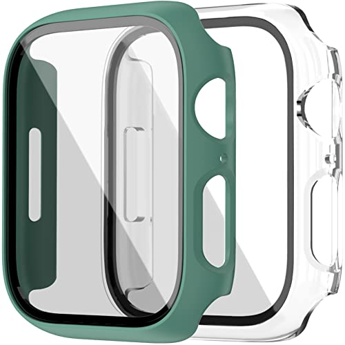 Dilhvy Schutzhülle [2-Stück] kompatibel mit Apple Watch Series 9(2023) Series8 Series7 41mm Hülle Displayschutz,Hard PC Gehäuse Kratzfest Case für iWatch 9 8 7 von Dilhvy