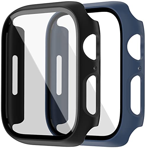 Dilhvy Schutzhülle [2-Stück] kompatibel mit Apple Watch Series 9(2023) Series8 Series7 45mm Hülle Displayschutz,Hard PC Gehäuse Kratzfest Case für iWatch 9 8 7 von Dilhvy