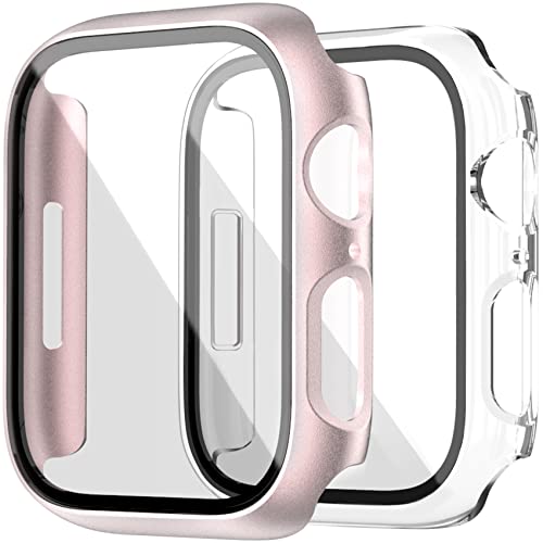Dilhvy Schutzhülle [2-Stück] kompatibel mit Apple Watch Series 9(2023) Series8 Series7 45mm Hülle Displayschutz,Hard PC Gehäuse Kratzfest Case für iWatch 9 8 7 von Dilhvy