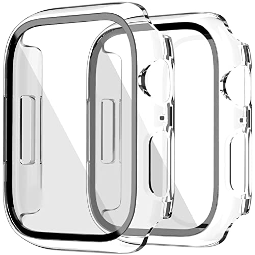 Dilhvy Schutzhülle [2-Stück] kompatibel mit Apple Watch Series 9(2023) Series8 Series7 45mm Hülle Displayschutz,Hard PC Gehäuse Kratzfest Case für iWatch 9 8 7 von Dilhvy