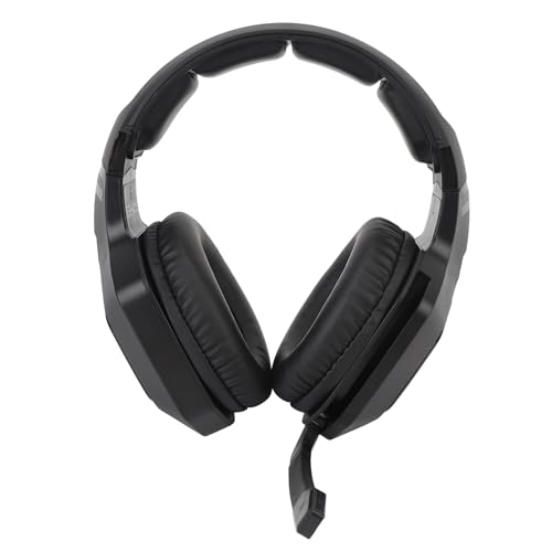 2,4G Wireless Gaming Headset, PC Gaming -Kopfhörer für Switch Laptop Mobile Mac (BLACK) von Dilwe