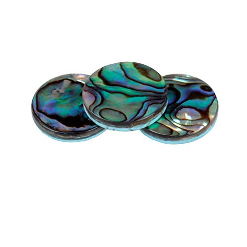 Dilwe 3 Pcs Trompetenfingerknöpfe, Abalone Shell, für Trompete, Ersatzteile, Zubehör, G, Einzigartig, Wie in der Abbildung gezeigt von Dilwe