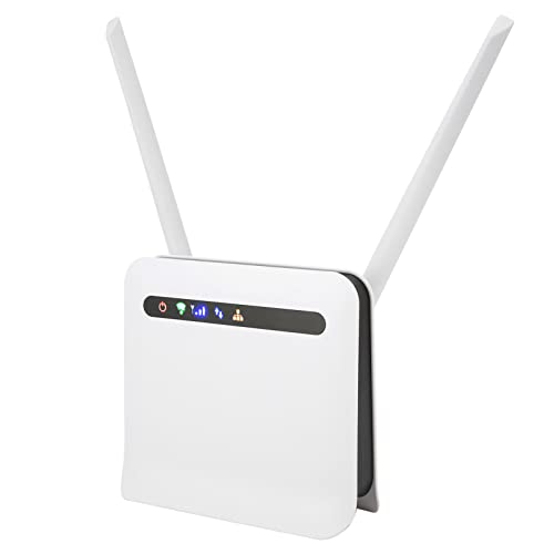 4G LTE Router mit SIM Kartensteckplatz, 4G WLAN Router, Freigeschalteter LTE SIM Karten Router mit 4 LAN Ports, WLAN Router für Android für Windows XP 7 8.1 10 für(CP10, Dualband, 500 Mbit/s) von Dilwe