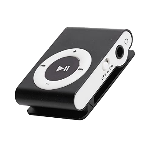 8 GB MP3-Player, Tragbarer Digitaler Musik Player mit Kopfhörer und USB Kabel, Sport MP3 LCD Bildschirm Musik Media Player mit Rückclip (Black) von Dilwe