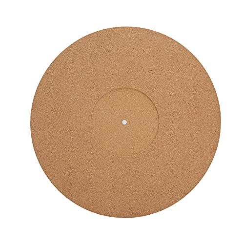 Anti-Static Turntable Record Pad für 12 Zoll Schallplatten, LP Player Reduce Impact Silicone Record Mat Soft Cork Antistatic Nonslip Turntable Slipmat Pad Diameter 295mm von Dilwe