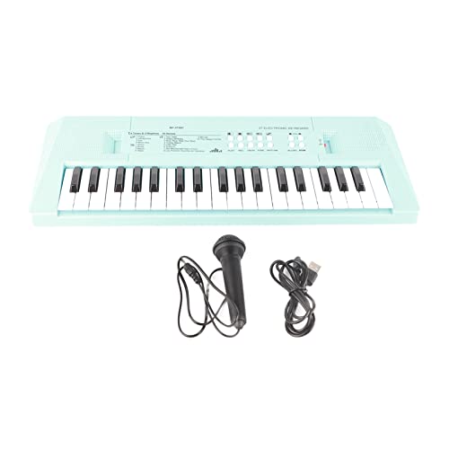 BF-3738C 37 Tasten Tastatur E-Piano mit Mikrofon und musikalischer Tastatur und Spielzeuggeschenk für Anfänger, Kinder und Studenten(Blau)Elektronisches Klavier von Dilwe