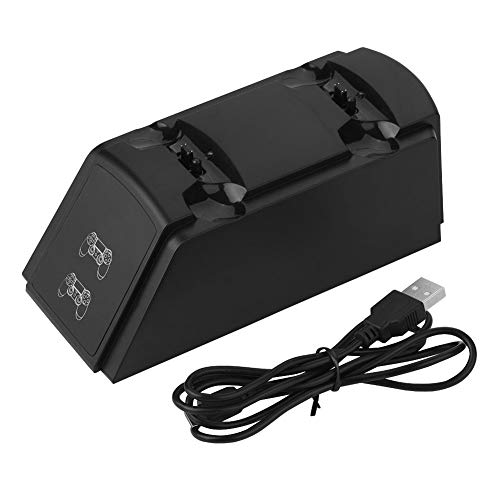 Bewinner 2 in 1 USB Dual-Ladestation für PS4-Griff Ladestation USB-Ladestation für PS4-Griff mit LED-Licht Tragbare Desktop-Ladegeräte für Reisen im Freien von Dilwe