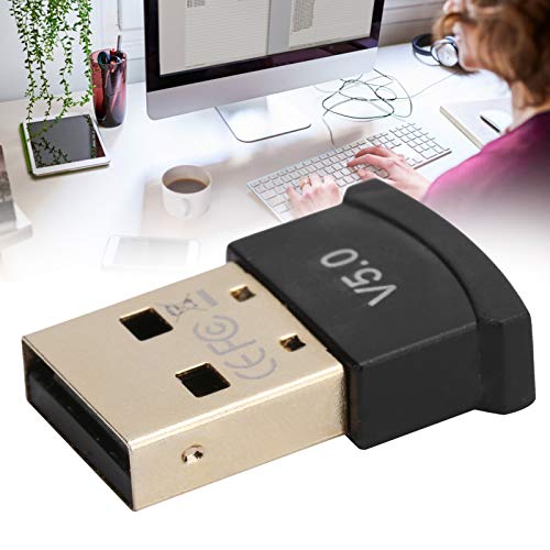 Bluetooth 5.0 Adapter, USB Adapter für Siege 7/8/10 / Vista/XP/OS-X, Kleiner Drahtloser Konverter für Tastatur, Maus, Lautsprecher, Kopfhörer, Drucker, Gamepad von Dilwe