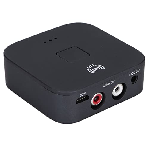 Bluetooth-Audio-Adapter, Bluetooth 5.0 RCA-Audio-Empfänger-Unterstützung NFC, 3,5-mm-Port-Wireless-Adapter für Auto-Audio, Heim-Stereo-Musik-Streaming-System von Dilwe