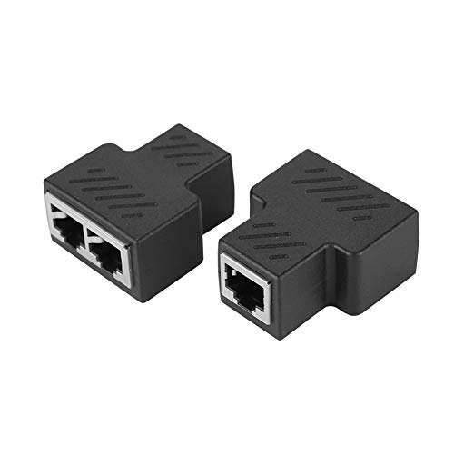 Dilwe 3-Wege-Netzwerk-RJ45-Splitter, metallbeschichteter Kern 8-Kern-Jack-Splitter-Adapter POE-Netzwerkverteiler, Hochtemperaturbeständiger Netzwerk-Switch von Dilwe