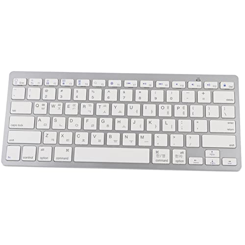 Dilwe Bluetooth Tastatur, 78 Tasten, Ultraschlanke und Kompakte Kabellose Tastatur, Tragbare Externe Tastatur für Laptop Tablet Computer (Koreanisch) von Dilwe