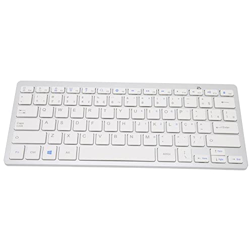 Dilwe Bluetooth Tastatur, 78 Tasten, Ultraschlanke und Kompakte Kabellose Tastatur, Tragbare Externe Tastatur für Laptop Tablet Computer (Portugiesisch) von Dilwe