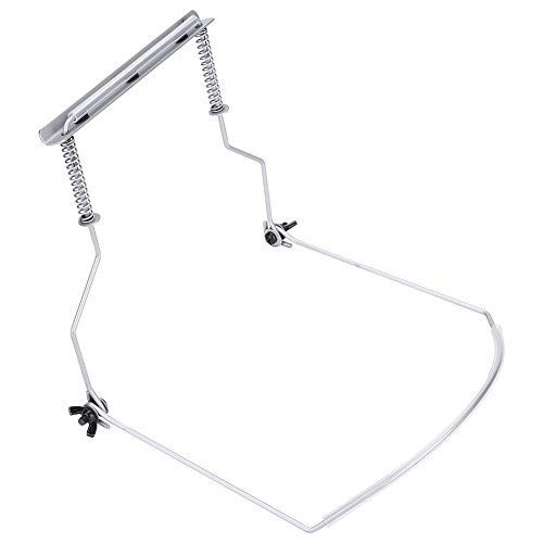 Dilwe Mundharmonika-Hals-Halter, Metall 10 Löcher, Hands Free Ständer, Verstellbare Zahnstange, Unterstützung um Hals für Mundharmonika von Dilwe
