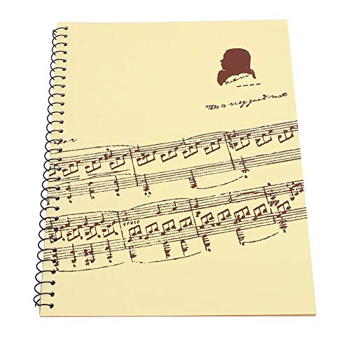 Dilwe Musik-Notizbuch, Manuskriptpapier-Notizbuch 50 Seiten Notenschrift Notizen-Notenblatt Manuskript-Schreibpapier(Gelbe Musikpartitur) von Dilwe