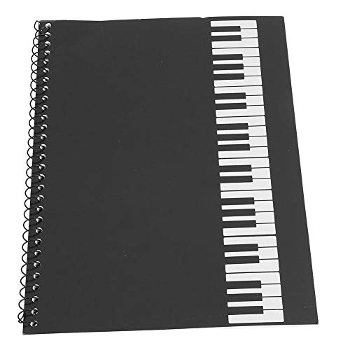 Dilwe Musik-Notizbuch, Manuskriptpapier-Notizbuch 50 Seiten Notenschrift Notizen-Notenblatt Manuskript-Schreibpapier(Schwarzes Klavier) von Dilwe