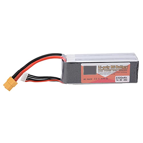 Dilwe RC Auto Lipo Batterie, 14.8V 2200mAh Batterie mit Großer Kapazität 4S RC Lipo Batterie mit 45C XT60 Stecker für Ferngesteuertes Auto Dilwe RC Auto Lipo Batterie, 14.8V 2200mAh Batterie mit Großer Kapazität 4S RC Lipo Batterie mit 45C XT60 Stecker für Ferngesteuertes Auto von Dilwe