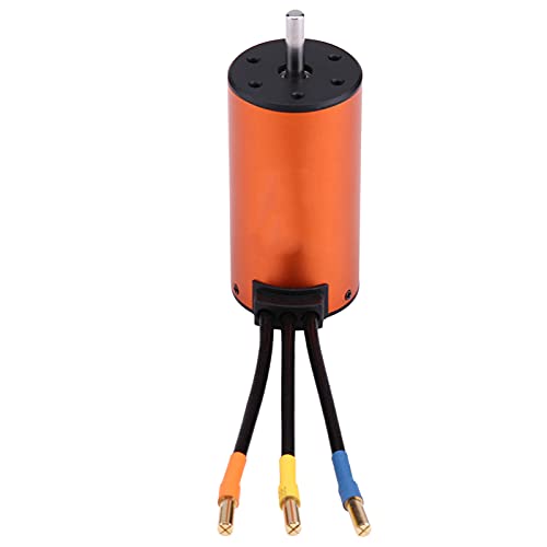 Dilwe RC Car Motor, 3670 1900KV 4-polig 5 mm wellensensorloser Motor Zubehör für 1/8 ferngesteuertes Auto Dilwe RC Car Motor, 3670 1900KV 4-polig 5 mm wellensensorloser Motor Zubehör für 1/8 ferngesteuertes Auto von Dilwe