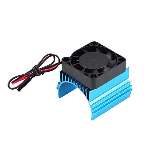 Dilwe RC Cooling Fin, Universal RC Motorkühlung Kühlkörper mit Lüfter für 1/10 RC Car 4074/4274/1515 RC Ersatzteil von Dilwe