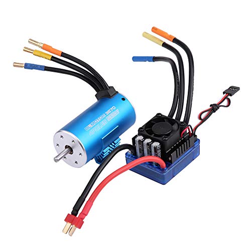 Dilwe RC ESC Motor Combo, 120A Brushless ESC & 3670 2650KV 4 Pole Motor für 1/8 RC Auto ZubehörModellauto-Zubehör von Dilwe
