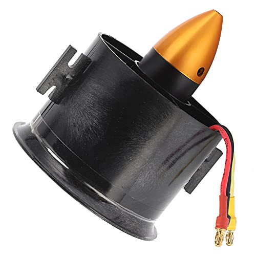 Dilwe RC-Kanallüfter mit Motor, 70 Mm EDF 6-Blatt-Kanallüfter mit QF2822‑3000KV 4S Brushless-Motor Passend für RC-Flugzeug von Dilwe