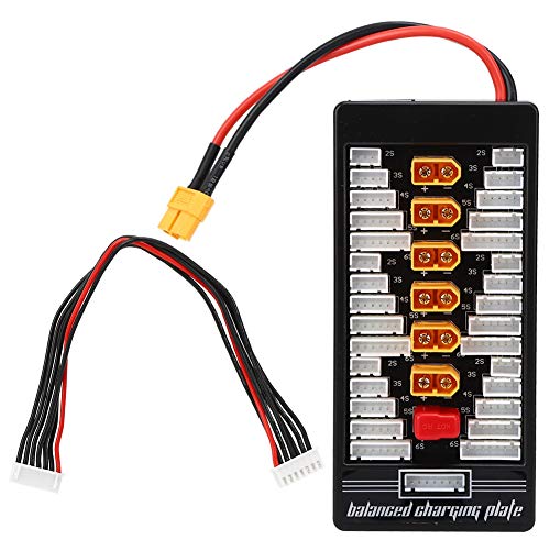 Dilwe RC Parallel Board, 2S-6S XT60 Stecker Parallel Charging Board RC Batterieladekarte para Board(Schwarz) von Dilwe