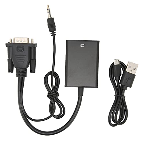 Dilwe VGA zu HDMI Adapter mit Audio, 1080P VGA Stecker auf HDMI Buchse Adapterkabel für Computer, Desktop, Laptop, PC, , HDTV von Dilwe