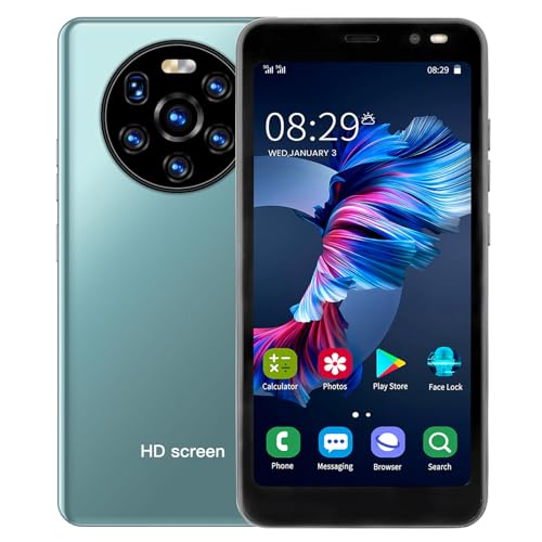 Dilwe mate40 pro 5.45in HD Smartphone Unlocked, Full Waterdrop Screen Phone, Unlocked Android Cell Phone, Dual Camera 2MP+5MP, 512MB+4GB, 1500mAh Battery(Grün) von Dilwe