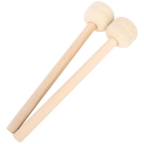 Drum Mallet, 2 Stück Hochwertige Wollstockschlägel Hammer Holzgriff Präzisionsinstrument Zubehör von Dilwe
