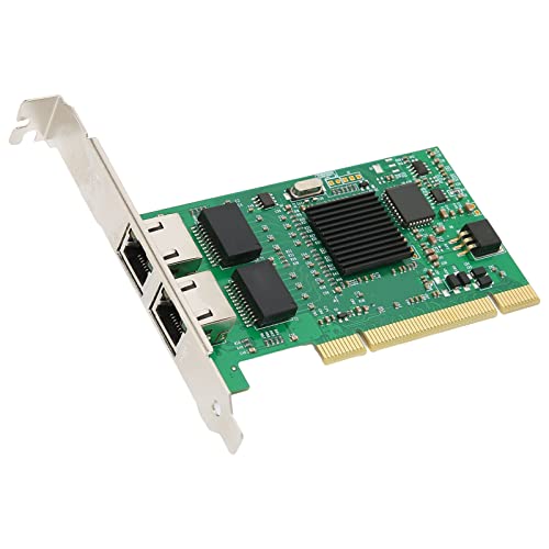 Gigabit Ethernet Karte, 10/100/1000Mbps RJ45 LAN Adapter Converter, Dual RJ45 Ports, Double Filter PCI Express Network Card für Desktop PC von Dilwe