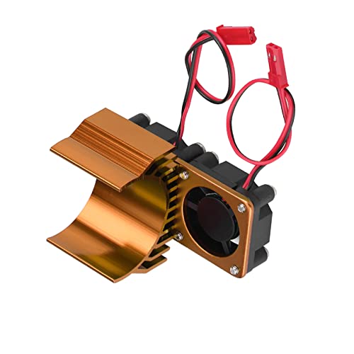 Hochwertiger Motorkühlkörper mit -Kühllüfter für 1/10 -Skala -Elektro -RC -Auto, Perfekter Wärme -Dissipationseffekt, Einfach zu Installieren und zu Entfernen, Geeignet für 550/540 Motor [RC (GOLD) von Dilwe