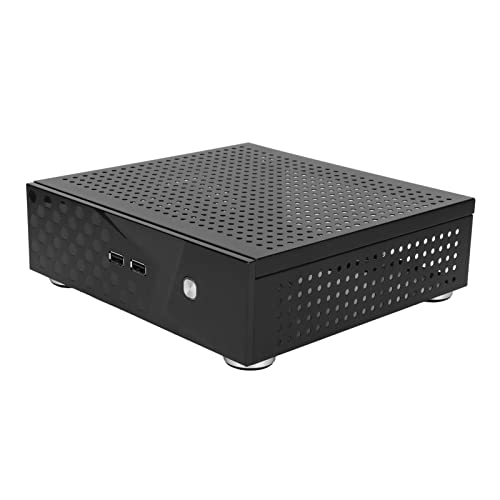 ITX Gehäuse, Desktop Computergehäuse Gute Wärmeableitung Exquisites Kompaktes Schwarzes ,HTPC,Gehäuse für Heimvideocomputer, Hotelcomputer Usw. von Dilwe