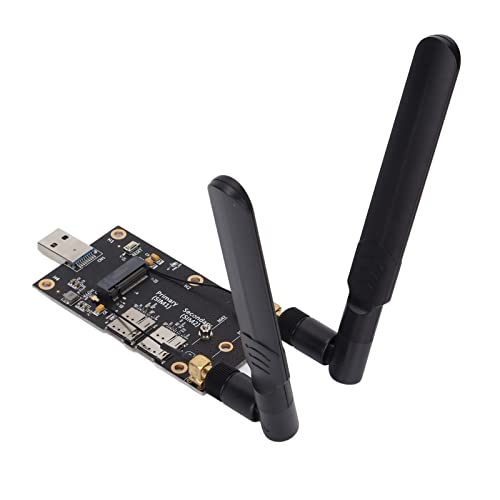 NGFF M.2 auf USB3.0 Adapter, Dual SIM Kartensteckplatz LTE Modem mit Antennenschrauben für LTE/4G/5G Modul Unterstützt 2G GSM, GPRS, 3G, CDMA, WLAN, WWLAN, Etc. von Dilwe