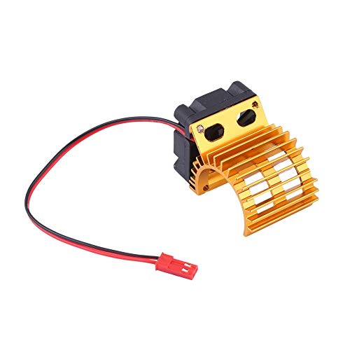 RC-Motorkühlkörper mit Lüfter, RC-Kühlkörper-Lüfter für 1/10 Elektrische RC-Car-380/390-Motor-Upgrade-Zubehör( Gold) von Dilwe