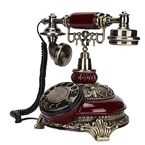 Retro Antikes Telefon, Royal Telefon Antiker Schreibtisch Wählscheibe Handset Altmodisches Schnurgebundenes Telefon Geeignet für Zuhause/Büro/Café/Bar Dekoration von Dilwe