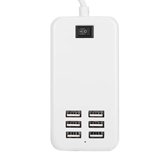 USB 4 Ports Hub, Ladestation mit Mehreren Geräten, Tragbare Schnellladestation mit 4 USB-Anschlüssen, 30W Desktop Ladeadapter für Home Office Reisen(EU) von Dilwe