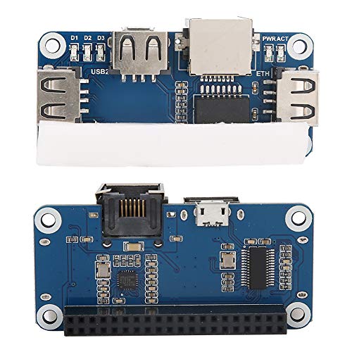 USB-Erweiterungskarte, 3 USB-Anschlüsse Hub Elektronische Komponente Leistungserweiterungskarte für Raspberry Pi Zero W / 4B, USB 2.0/1.1 USB HUB-Erweiterungskarte(Blau) von Dilwe