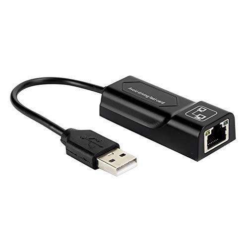 USB-Ethernet-Adapter, USB2.0 bis RJ45-Gigabit-Ethernet-LAN-Netzwerkadapter, 10/100 Mbit/s, LAN-Kabeladapter Kabeebundene Kabelkarte für Laptop-Desktop von Dilwe