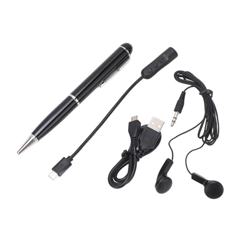 Voice Recorder Pen, Digitaler Audioaufzeichnungsstift für Vorträge, Meetings, Klassen, Tragbares Audioaufzeichnungsgerät mit MP3 Wiedergabe, Unterstützt One Touch HD Voice von Dilwe