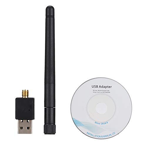 W90 RTL8188 150M Wireless USB WiFi-Adapter, Hochgeschwindigkeits-LAN-Netzwerkkarte mit Antenne, Unterstützung für mehrdimensionale freie Rotation, High Gain 2dBi, tragbarer Netzwerkadapter von Dilwe