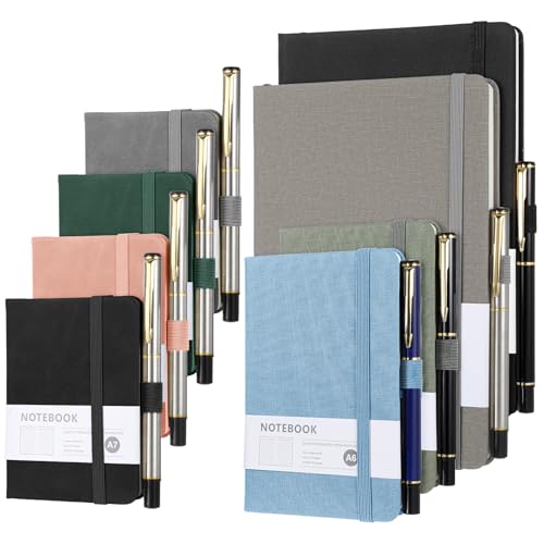 Dimeho Journal Notebooks, 8 Pcs A5 A6 A7 Hardcover Notebook Classic College Ruled Notebooks Thick Paper Journaling Notebook for Men Women Office School Home Writing Notes-taking Dimeho Journal Notebooks, 8 Pcs A5 A6 A7 Hardcover Notebook Classic College Ruled Notebooks Thick Paper Journaling Notebook for Men Women Office School Home Writing Notes-taking von Dimeho
