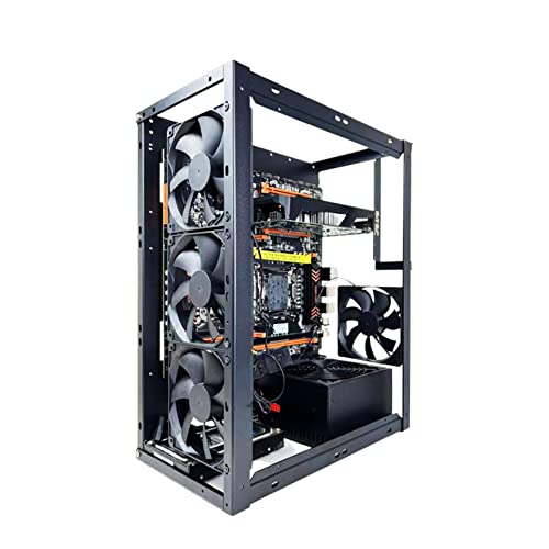 Dimweca PC-Motherboard-Gehäuse-Rahmen, offenes Gehäuse, Motherboard-Kühlregal-Rahmen, DIY-Computer, aufrechte Unterstützung, Kühlventilator-Ständer-Rack von Dimweca