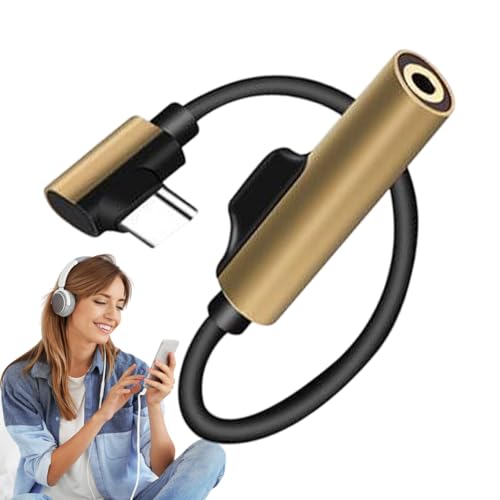 Dinchaakuarry Adapter für Kopfhörerbuchse Typ C – Audio-Konverter auf 3,5 mm für Geräte | kompatibles Telefonzubehör für Kopfhörer, Kopfhörer, Anrufe, Musik, Anschluss von Dinchaakuarry
