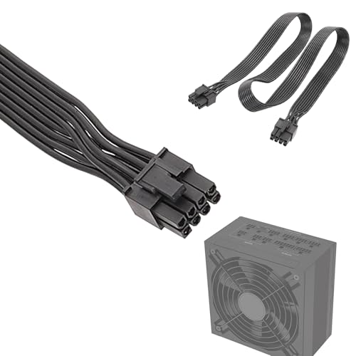 Grafikkarten -Stromkabel, 8 -polige Stromadapterkabel | VGA -Kabel Modularer Stromversorgungsversorgung, Grafikkarten -Stromkabel 8 -Pin - 8p Bis 6+2p Flat Graphics Card Extension Cable Für PCI E von Dinchaakuarry